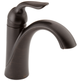 Delta Lahara Venetian Bronze 1-Handle Single Hole/4-in Centerset WaterSense Bathroom Sink Faucet with Drain