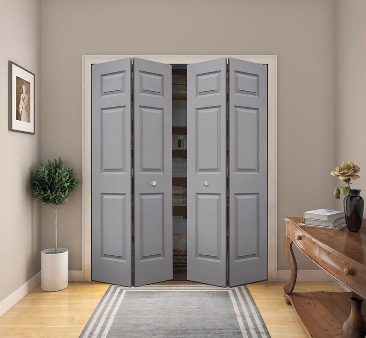 ReliaBilt 30-in x 80-in White 6-Panel Primed Molded Composite Bifold Door