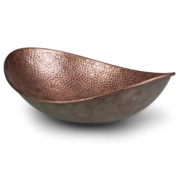 Monarch Abode 19 in. Hand Hammered Harbor Vessel Bathroom Sink in Pure Copper