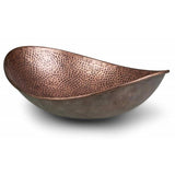 Monarch Abode 19 in. Hand Hammered Harbor Vessel Bathroom Sink in Pure Copper