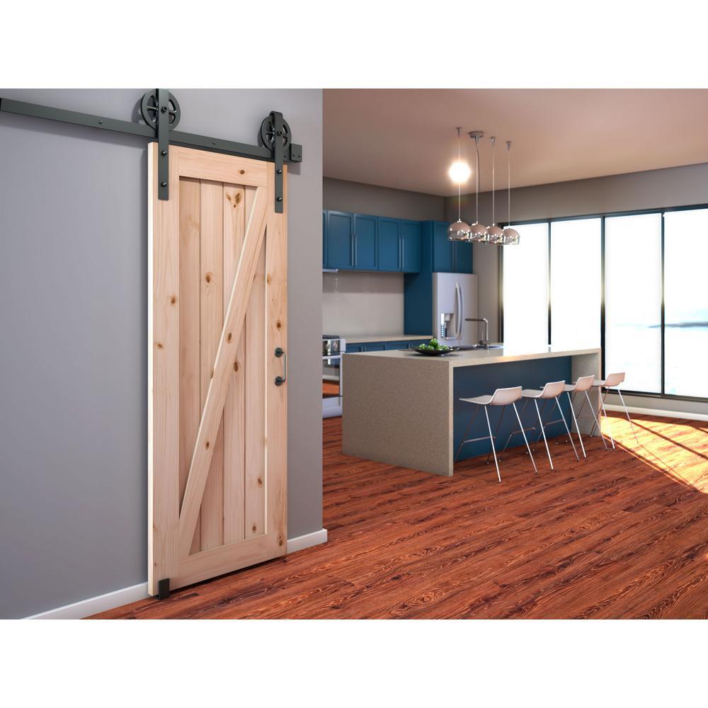 42 in. x 96 in. Z-Shape Knotty Pine Interior Barn Door Slab - Super Arbor