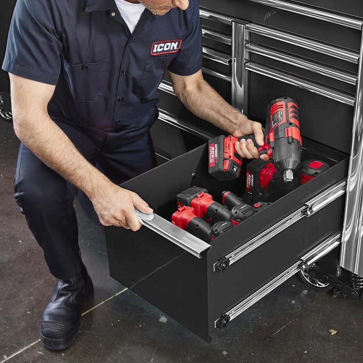 56 in. x 25 in. Professional Roller Cabinet - Black – Super Arbor