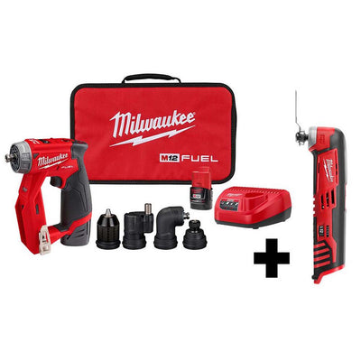 M12 FUEL 12-Volt Lithium-Ion Brushless Cordless 4-in-1 Installation 3/8 in. Drill Driver Kit with¬† M12 Multi-Tool - Super Arbor
