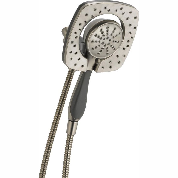 In2ition Two-in-One 5-Spray 6.6 in. Dual Wall Mount Fixed and Handheld Shower Head in Stainless