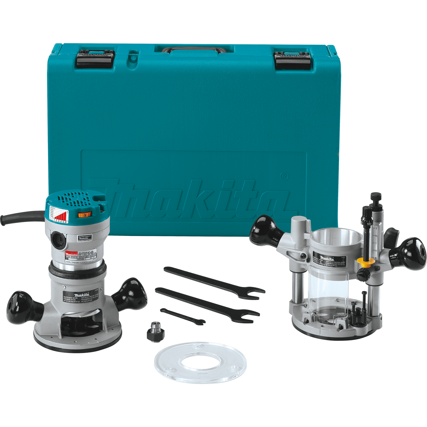 Arbor Cone Router Makita 2-1/4 HP Router Kit with Plunge Base (RF1101KIT2) – Super Arbor