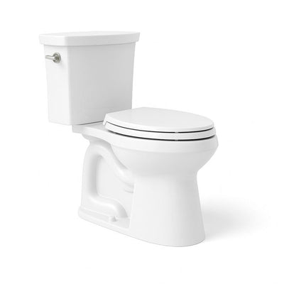 KOHLER Transpose White WaterSense Elongated Chair Height 2-Piece Toilet with ContinuousClean System