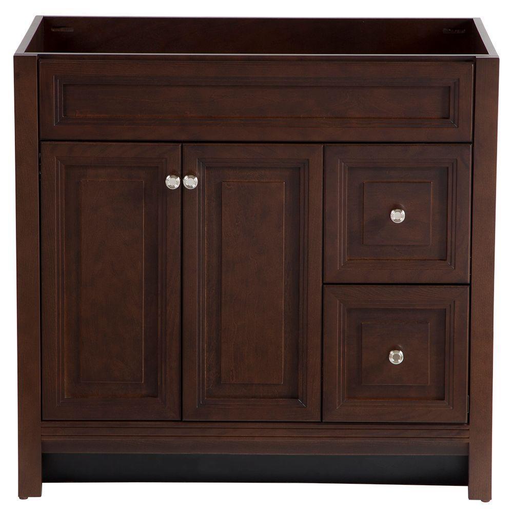 Brinkhill 48 in. W x 34 in. H x 22 in. D Bath Vanity Cabinet Only in Cognac - Super Arbor