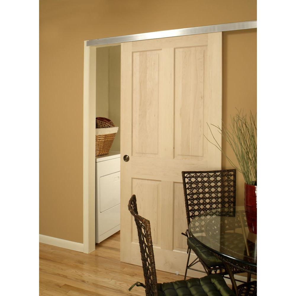 72 in. Wall Mount (Barn Door) Track and Hardware Set - Super Arbor