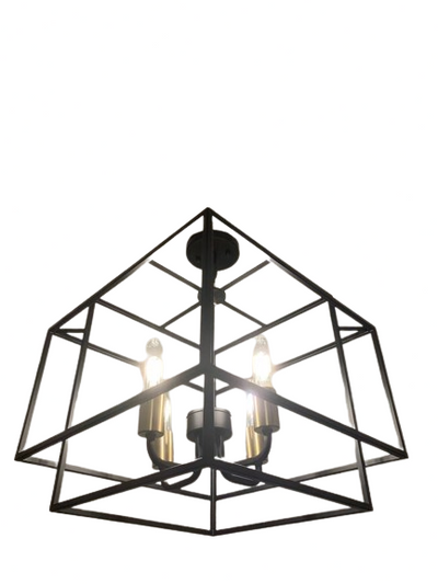 Maxim Lighting Liner Black/Satin Brass Transitional Square Pendant Light