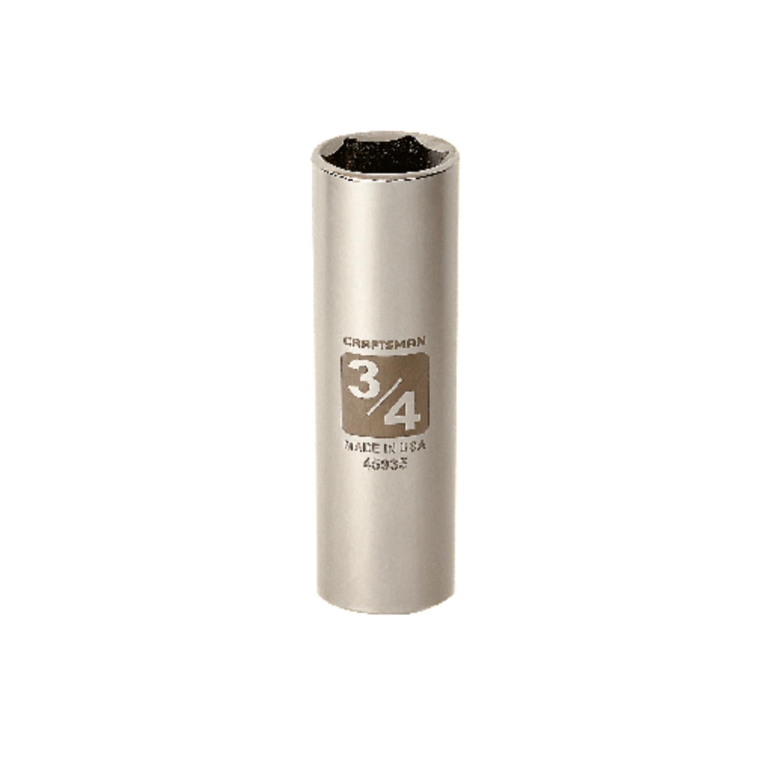 Craftsman 3/4 in. SAE 6 Point Deep Socket, 1/2 in. Drive – Super Arbor