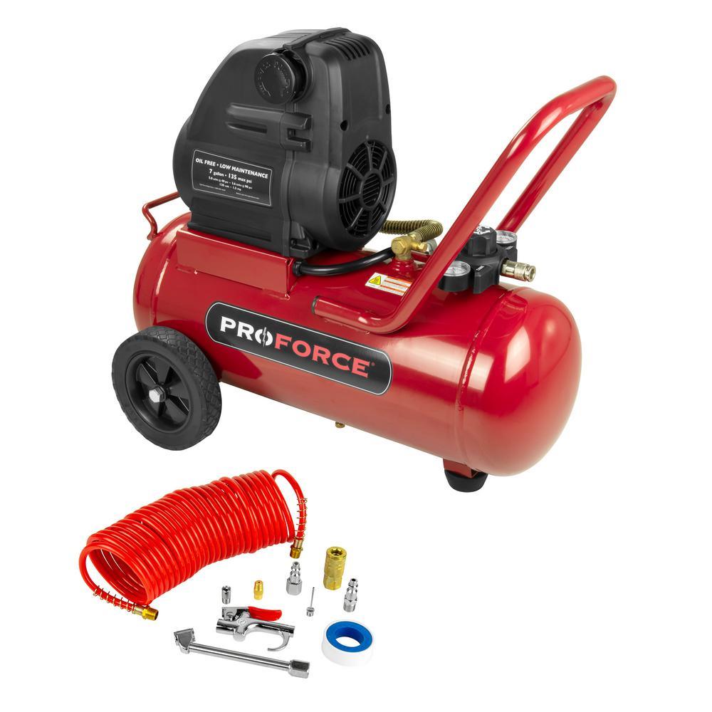 7 Gal. Oil Free Electric Air Compressor with Kit – Super Arbor