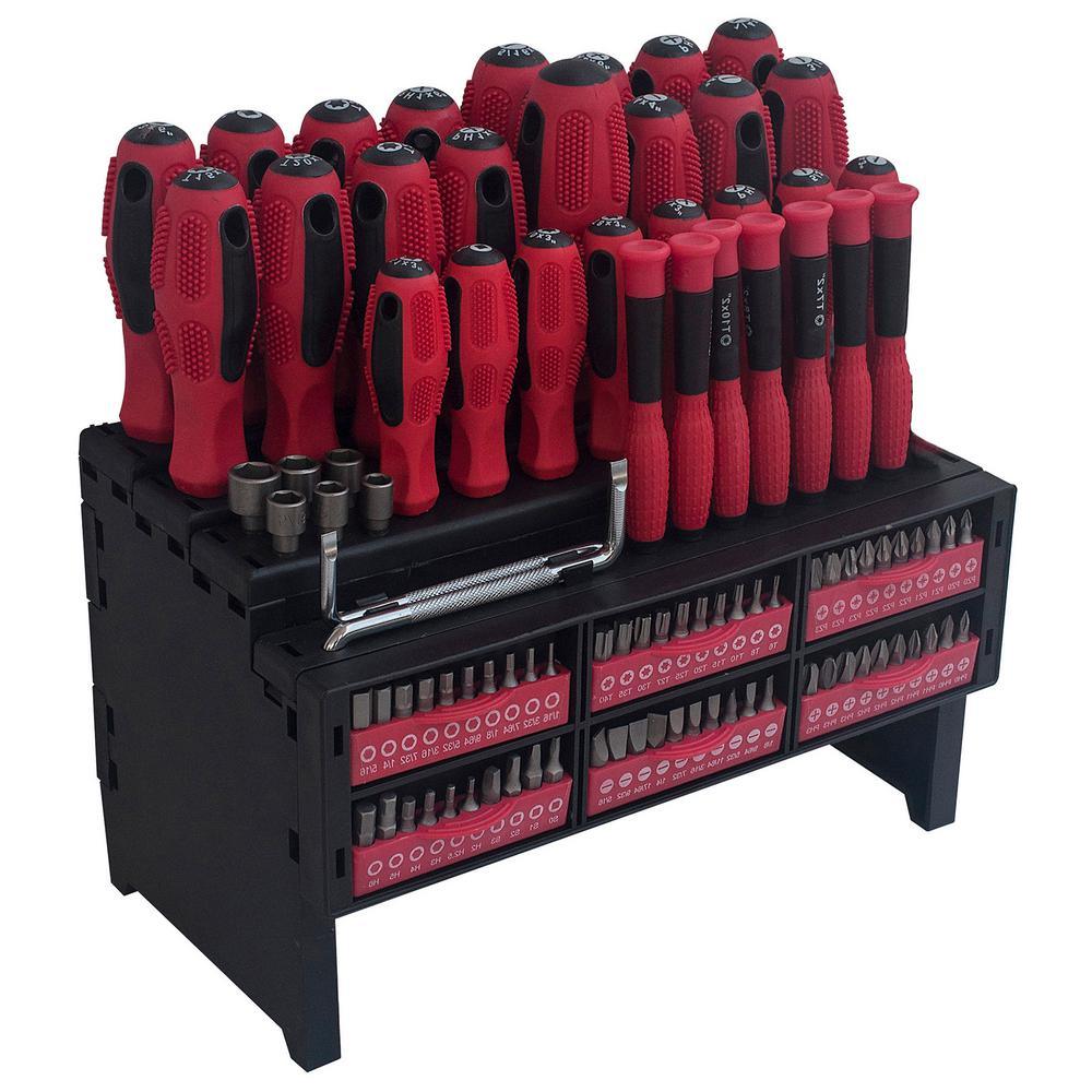 Screwdriver Bits Rack Screwdriver and Bit Set with Storage Rack (100-Piece) – Super Arbor