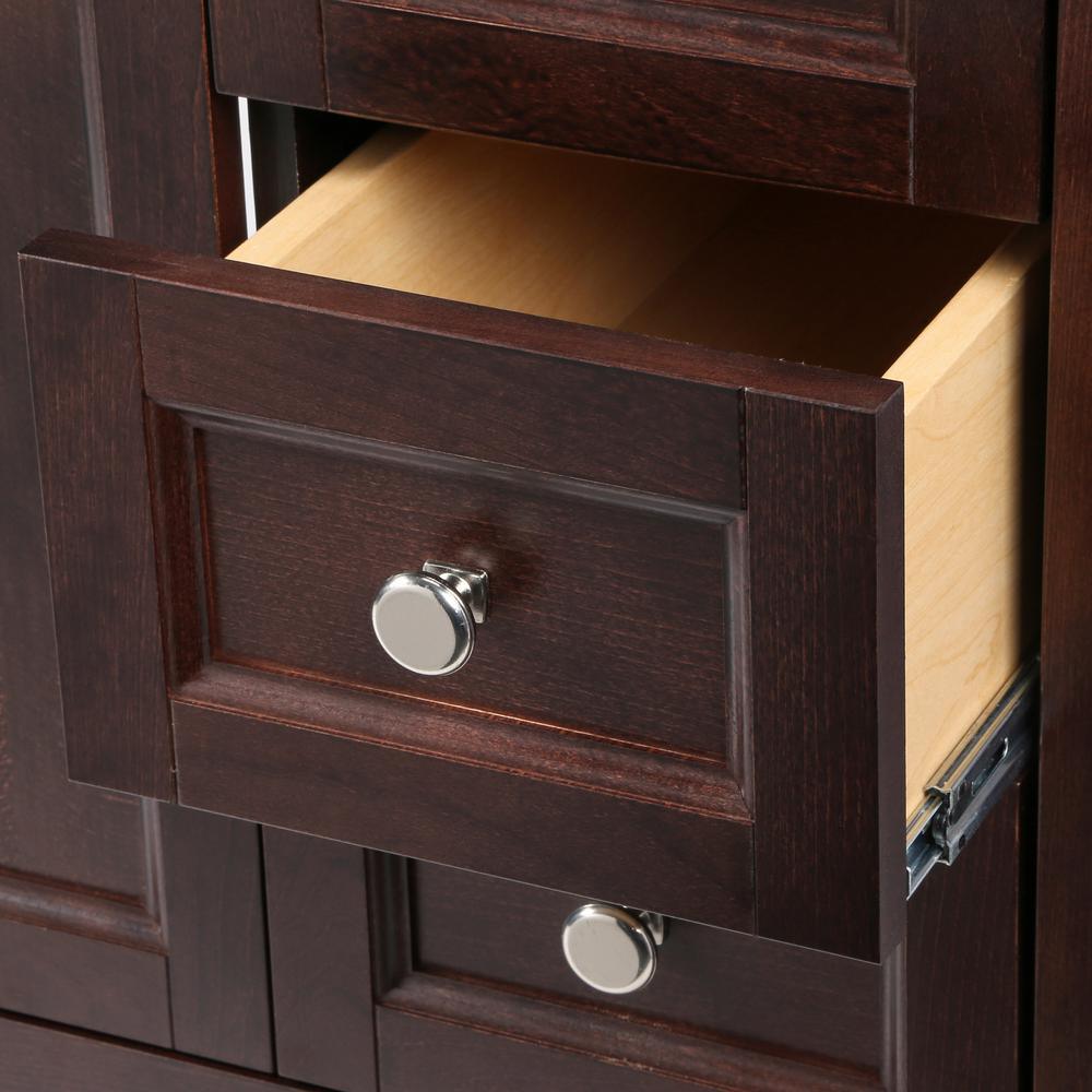 Claxby 48 in. W x 34 in H x 22 in. D Bath Vanity Cabinet Only in Chocolate - Super Arbor