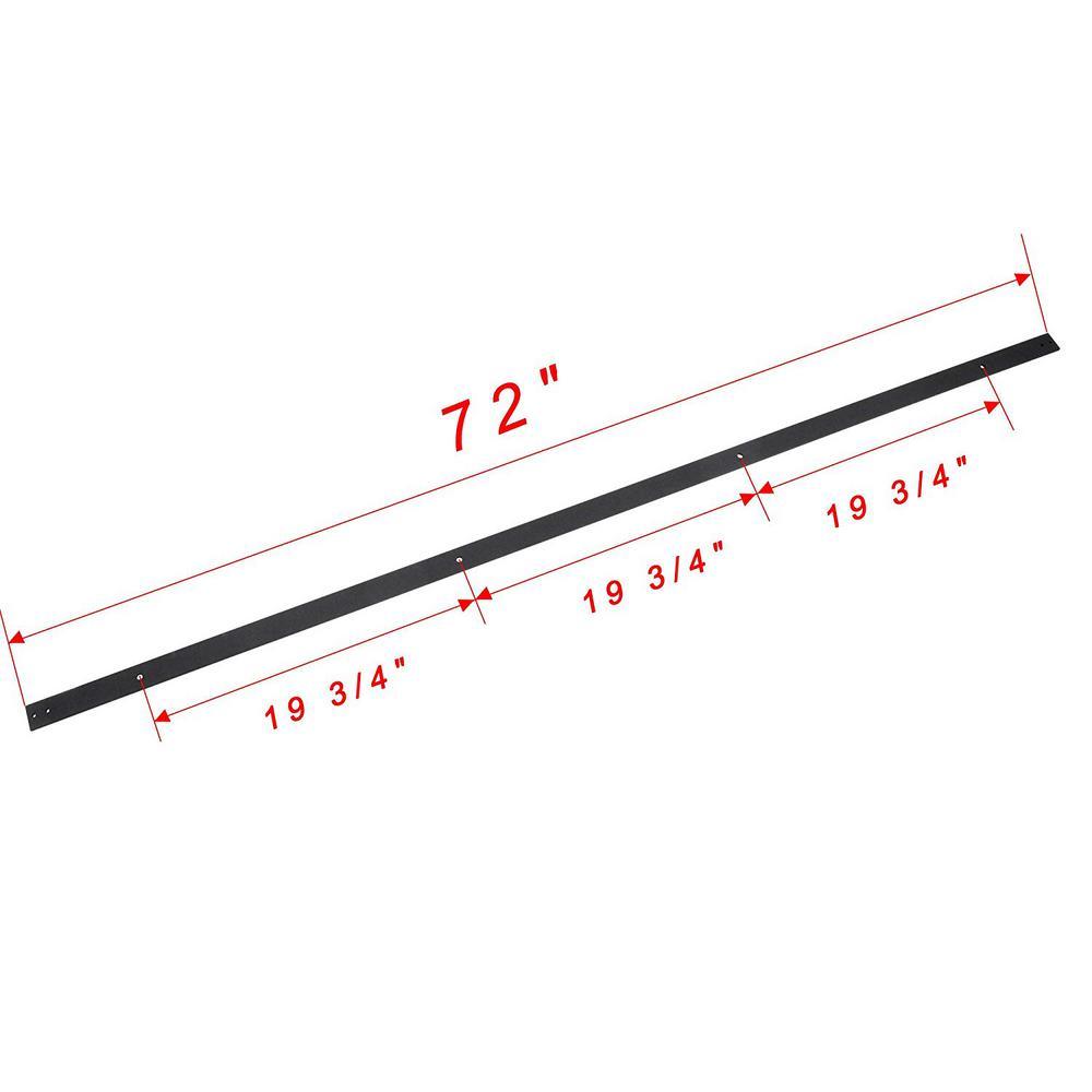 Modern European Style 144 in. Matte Black Sliding Door Hardware (2-Set) - Super Arbor