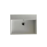 WS Bath Collections Unlimited 60 Wall Mount / Vessel Bathroom Sink in Ceramic White without Faucet Hole
