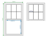 RELIABILT 150 Series New Construction 35-1/2-in x 71-1/2-in x 3-1/4-in Jamb Black Vinyl Dual-pane Single Hung Window with Grids Half Screen Included
