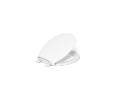 KOHLER Rutledge White Round Slow-Close Toilet Seat
