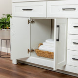 Style Selections Cauley 48-in White Single Sink Bathroom Vanity with White Cultured Marble Top