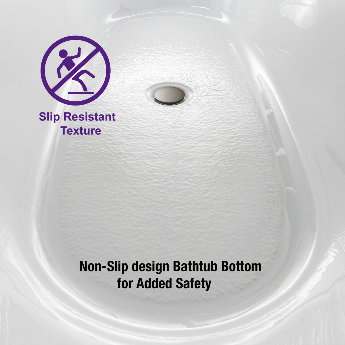 WOODBRIDGE 67 in. L x 31.5 in. W Acrylic Freestanding Flat-Bottom Soaking Bathtub, White, with Brushed Nickel Overflow & Drain