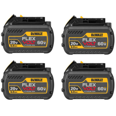FLEXVOLT 20-Volt/60-Volt MAX Lithium-Ion 6.0Ah Battery Pack (4-Pack)