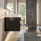 Eviva Totti Wave 72 in. W x 16 in. D x 22 in. H Double Bathroom Vanity, Espresso, White Glassos Top, White Vessel Sinks