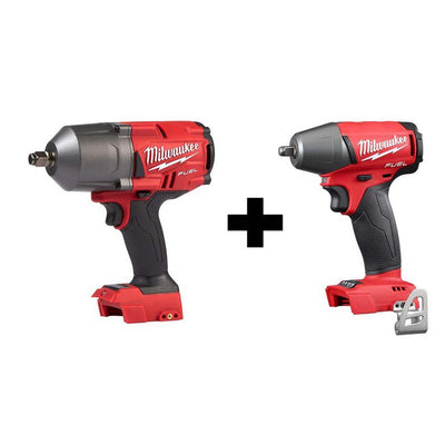 M18 FUEL 18-Volt Lithium-Ion Brushless Cordless 1/2 in. High Torque & Compact Impact Wrench with Friction Ring (2-Tool) - Super Arbor