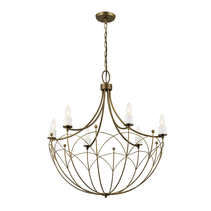 Kichler Topiary 6-Light Bronze Farmhouse Chandelier