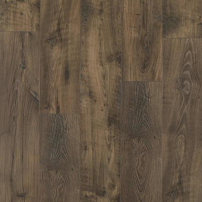 Pergo Portfolio + WetProtect Waterproof Rustic Smoked Chestnut 7.48-in W x 54.33-in L Embossed Wood Plank Laminate Flooring