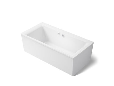 KOHLER Stargaze 72 in. x 36 in. Acrylic Free-Standing Flatbottom Bathtub with Bask Heated Surface in White