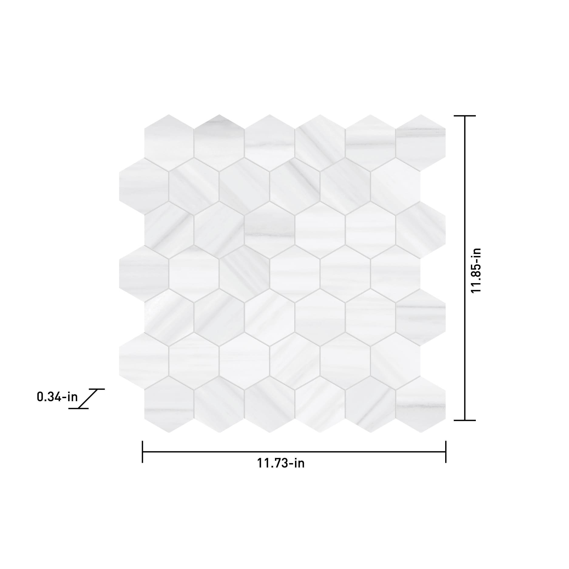Satori Zebrino Ash 12-in x 12-in Polished Porcelain Marble Look