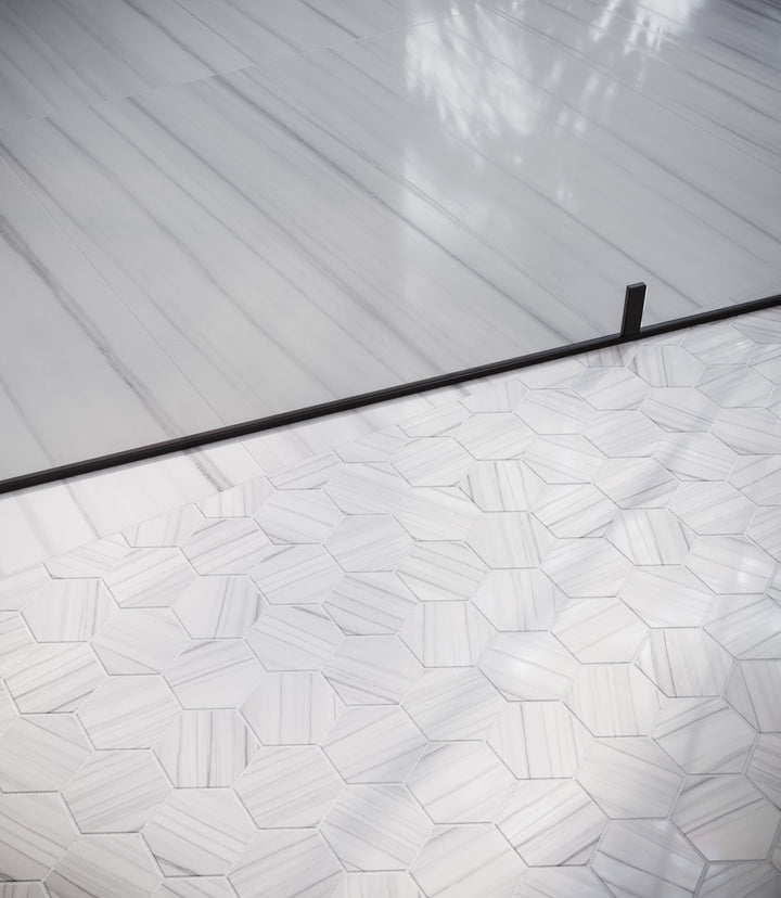 Satori Zebrino Ash 12-in x 12-in Polished Porcelain Marble