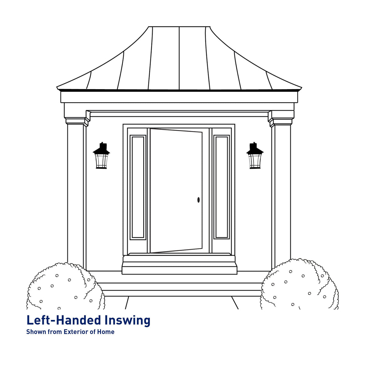 Therma-Tru Benchmark Doors 32-in x 80-in Fiberglass Craftsman Left-Hand Inswing Ready to Paint Unfinished Prehung Single Front Door