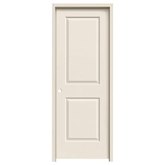 JELD-WEN Cambridge 32-in x 80-in Primed 2-Panel Square Hollow Core Molded Composite Right-Hand Single Prehung Interior Door, Split Jamb