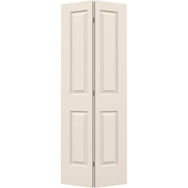 JELD-WEN Cambridge 24-in x 80-in Primed 2-Panel Square Molded Composite Bifold Door (Hardware Included)