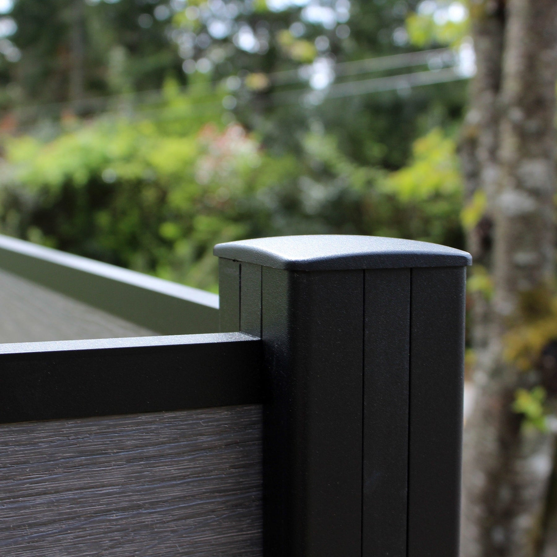 Infinity Fence Infinity Euro 6-ft H Black Composite Fence with Post Cap – Super Arbor