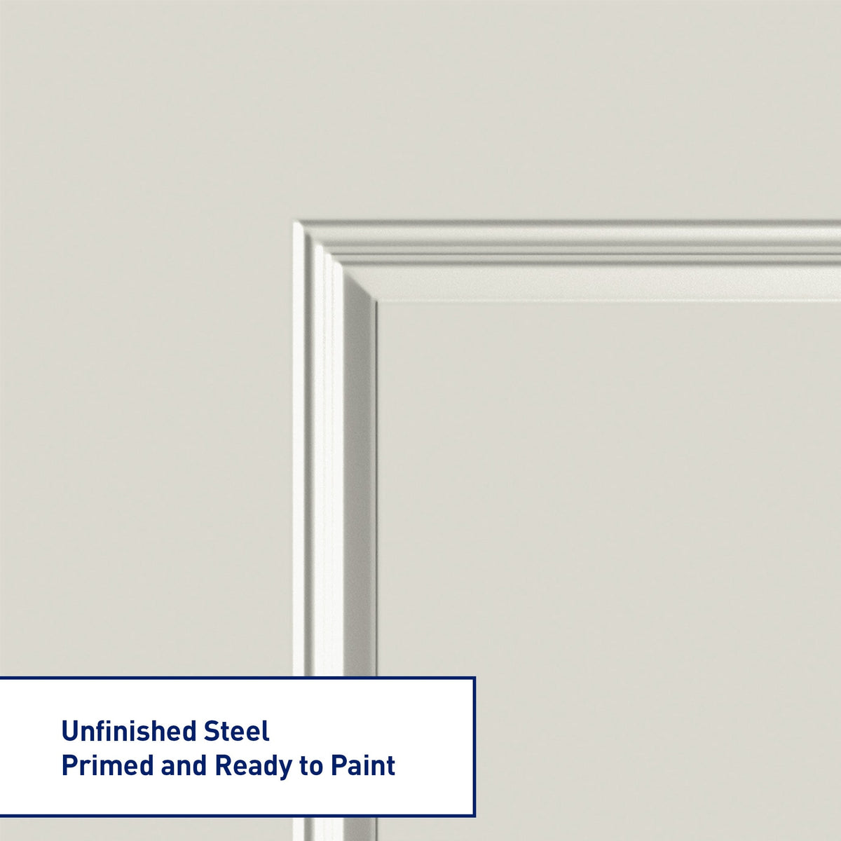 Therma-Tru Benchmark Doors 32-in x 80-in Steel Half Lite Left-Hand Inswing Ready-to-Paint Prehung Front Door with Brickmould and Internal Blinds