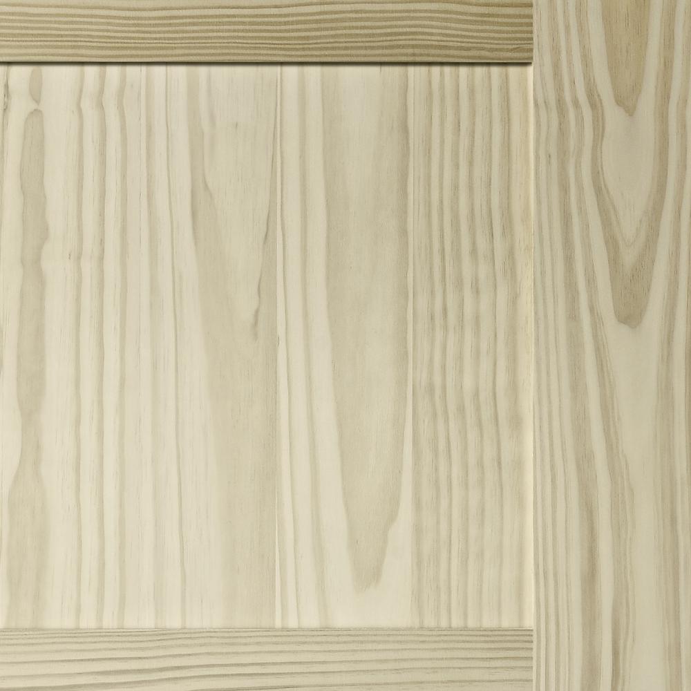 33 in. x 84 in. Shaker Unfinished 3-Panel Clear Pine Interior Barn Door Slab - Super Arbor