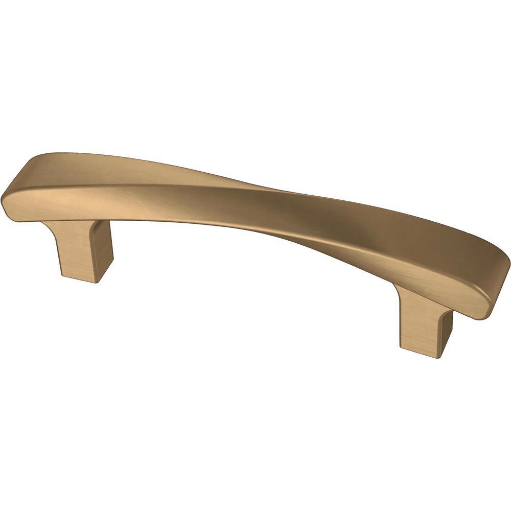 Modern Twist 5-1/16 in. (128 mm) Satin Nickel Drawer Pull - Super Arbor