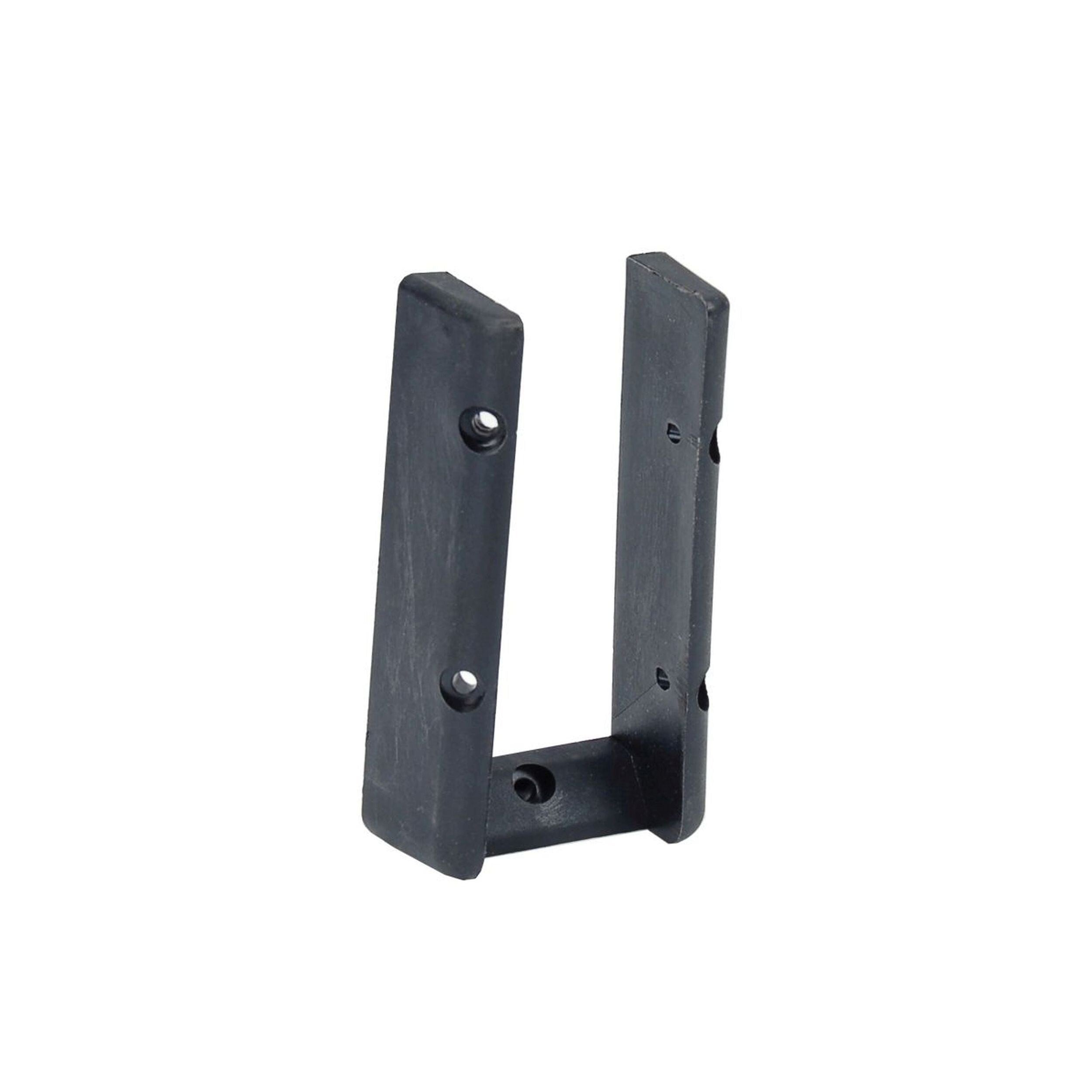 A single green leaf against a white background.