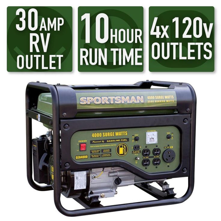 Sportsman 4,000/3,500-watt Gasoline Powered Portable Generator with RV Outlet