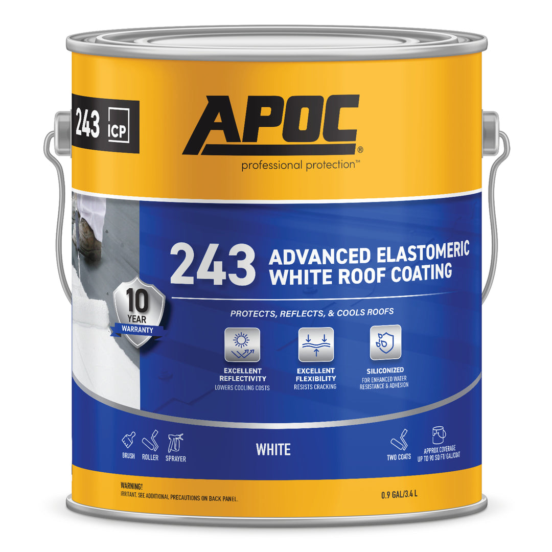 APOC 243 Advanced Elastomeric White Roof Coating, 0.9-Gallon – 10