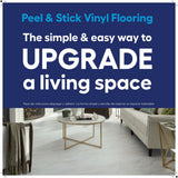 Style Selections Charlotte Black and White 9-in x 9-in Groutable Water Resistant Peel and Stick Vinyl Tile Flooring (0.5625-sq ft)