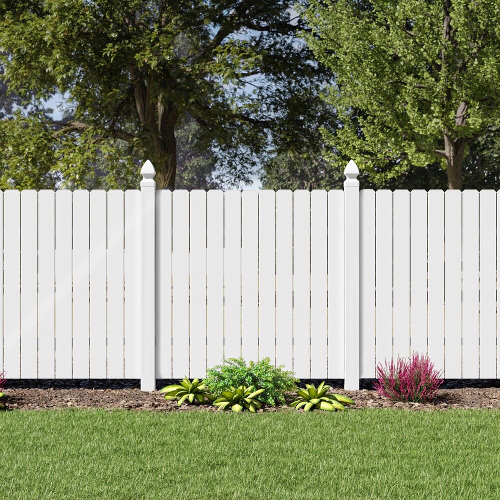 Freedom Pre-Assembled 2.832-in White Metal Bracket For Vinyl Fence 2-Pack