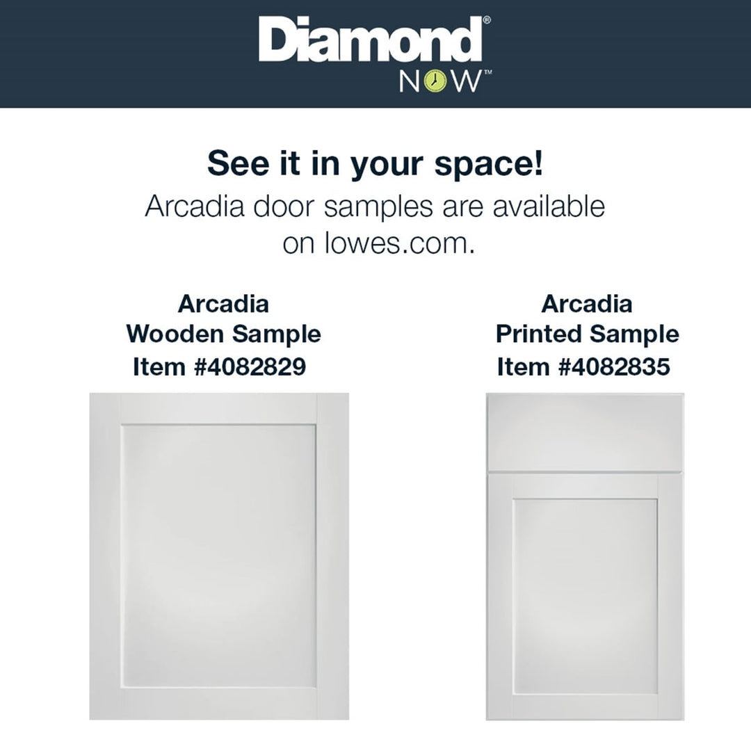 Diamond NOW Arcadia 9-in W x 35-in H x 23.75-in D White Base Fully