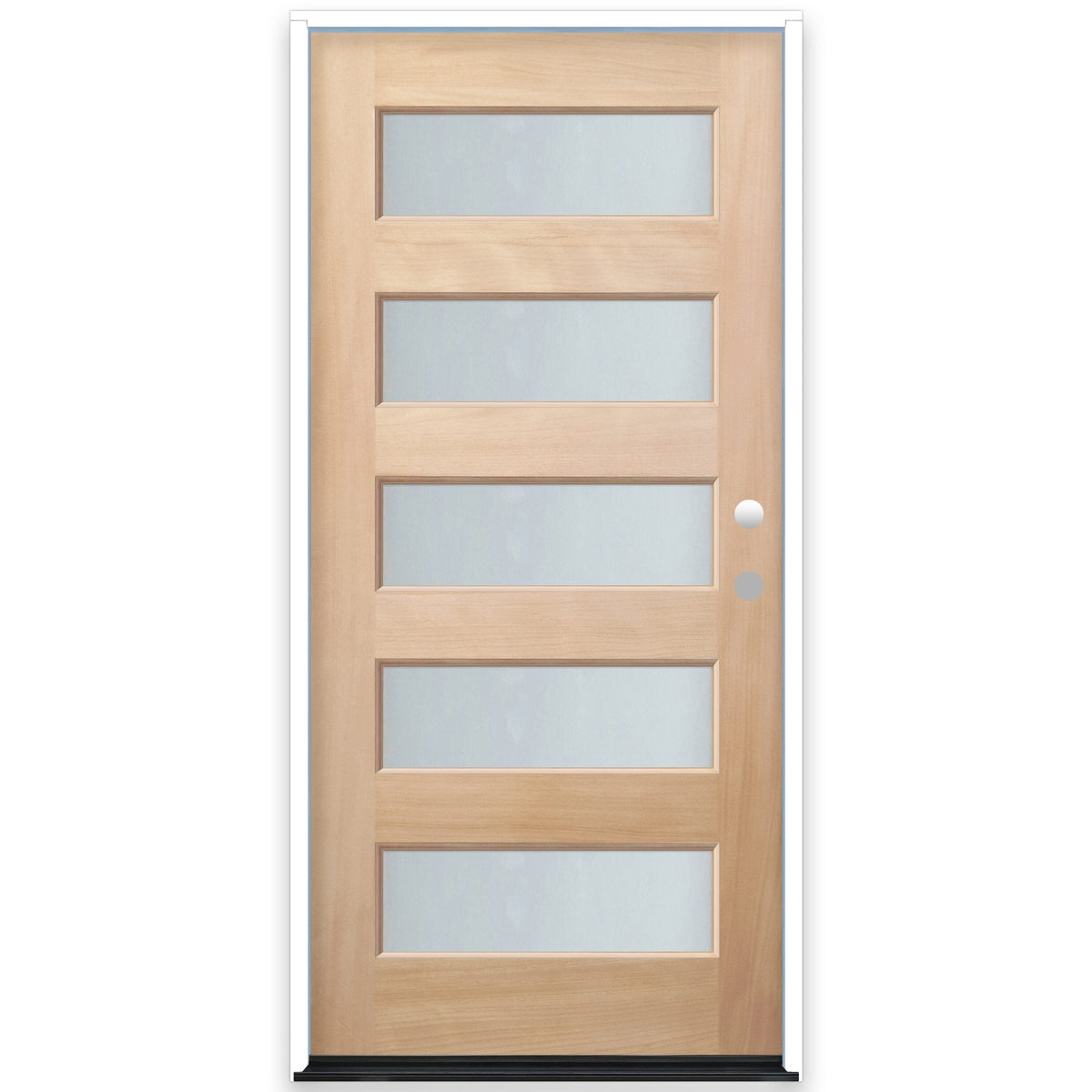 Creative Entryways 36" x 80" Full Lite Mahogany Front Door with Frosted Glass