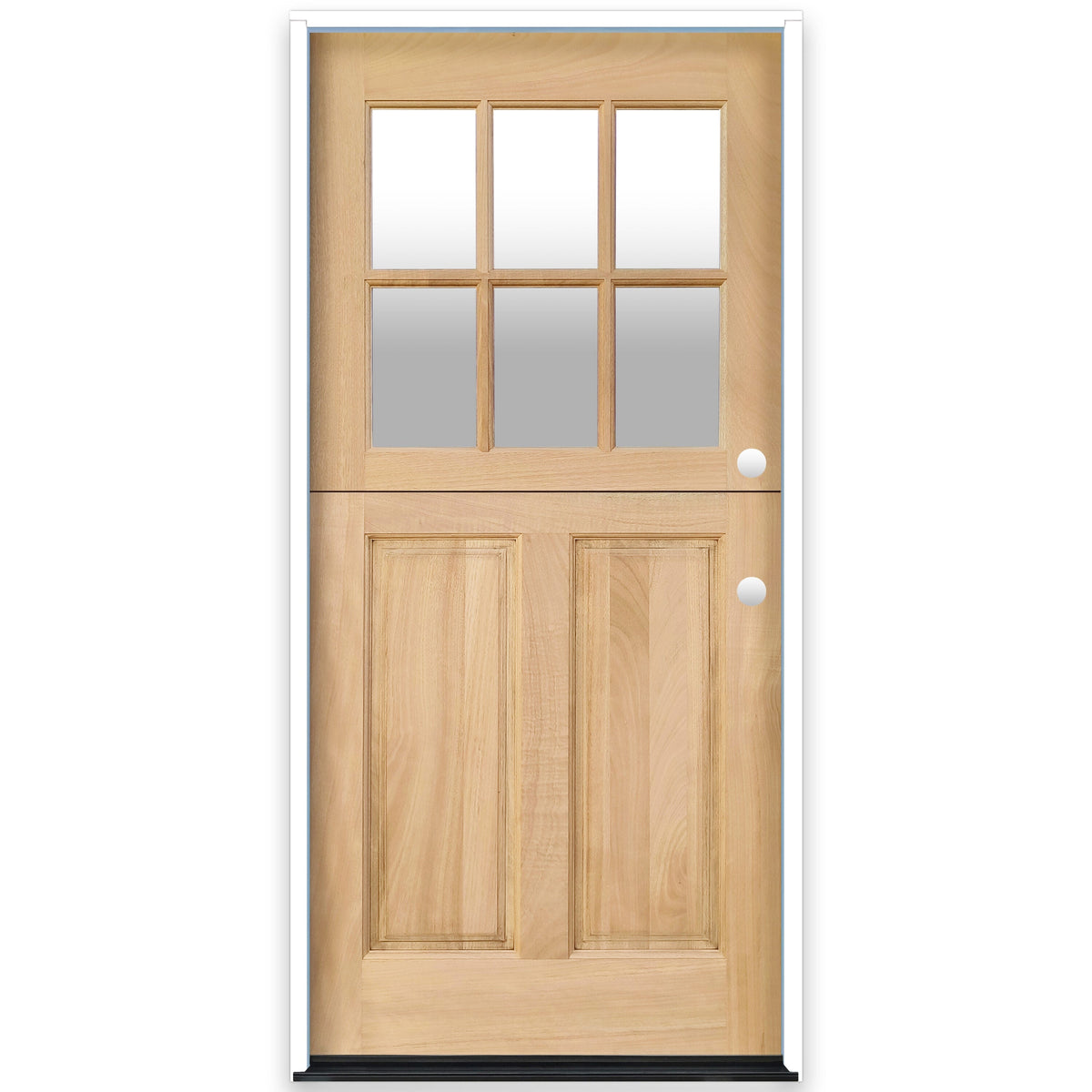 Creative Entryways Wood Craftsman Dutch Front Door with Clear Glass - 36" x 80"