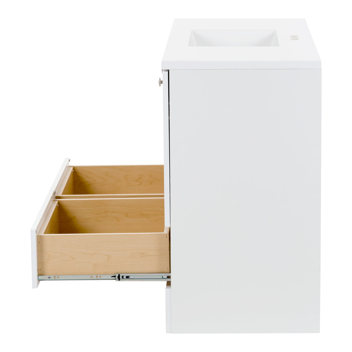 Diamond NOW Cassidy 48.5-in White Single-Sink Bathroom Vanity with White Cultured Marble Top