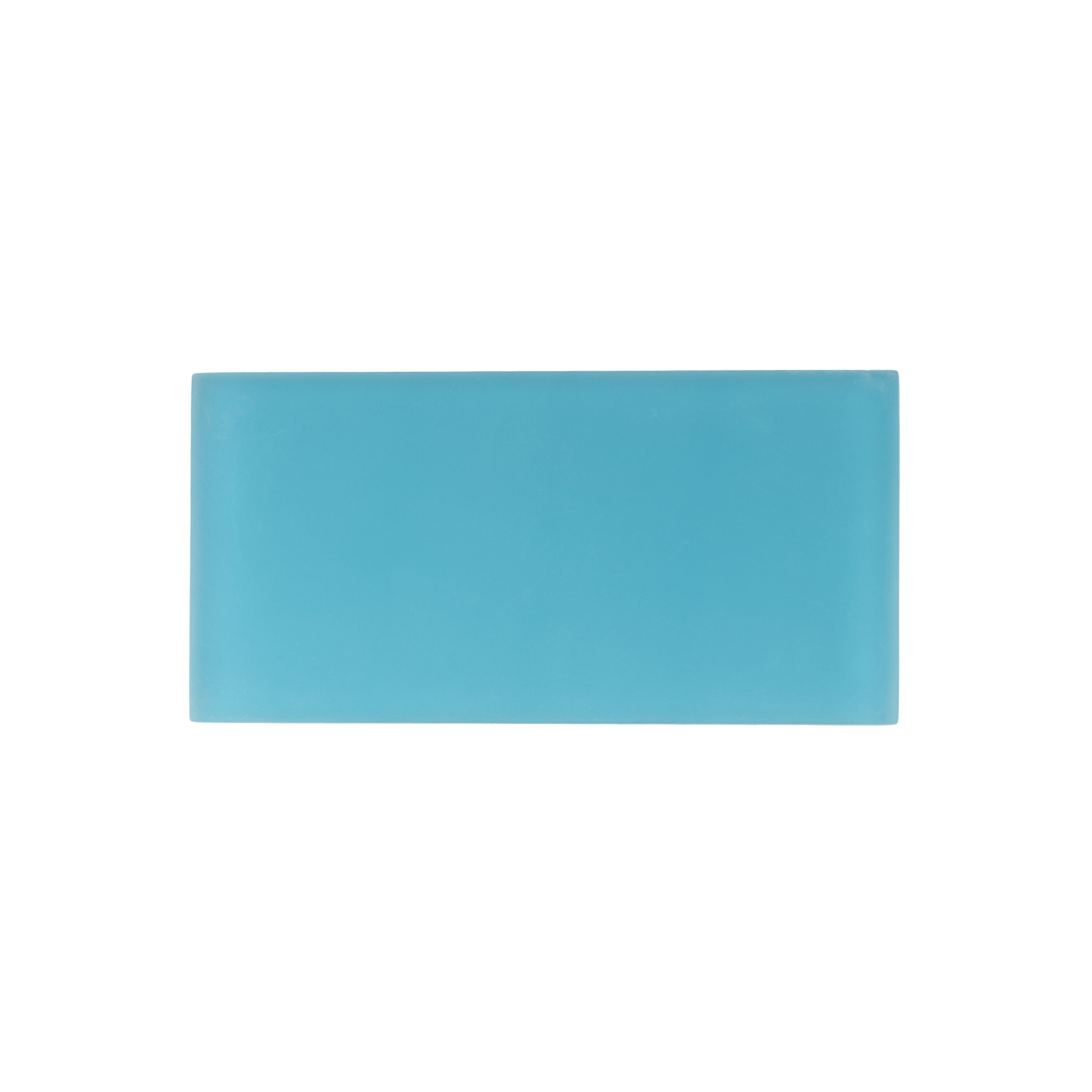 A single green leaf against a white background.