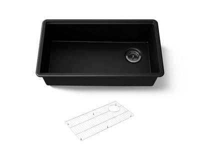 KOHLER Billings 32.5 in. Undermount Single-Bowl Kitchen Sink in Matte White