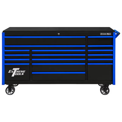 Extreme Tools DX Series 72-in W x 42.75-in H 17-Drawer Steel Rolling Tool Cabinet (Black)